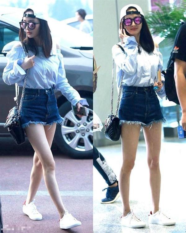 谁是真腿玩年女星？杨幂腿型差唐嫣腿太细，第1当之无愧白长直！