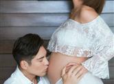 杜若溪孕照曝光 严屹宽亲吻爱妻孕肚超幸福