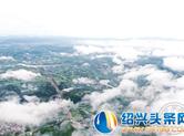 空中俯瞰杭绍台高铁建设现场