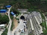 昨晚杭绍台铁路林盘山隧道,顺利完成全部衬砌施工
