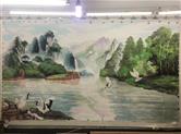 大型山水画“鹤翔吉地”在江西上饶问世